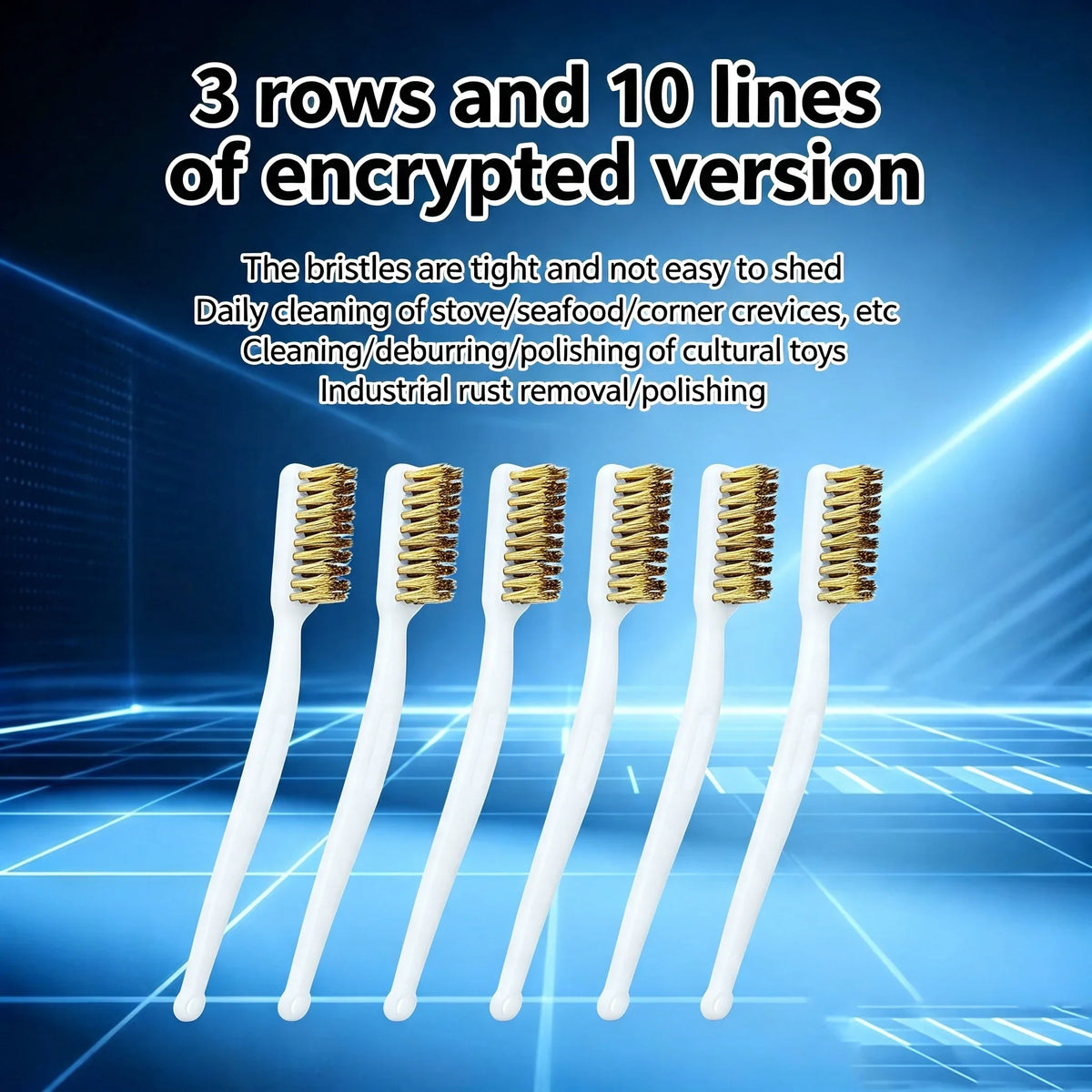 1/2/5/10Pcs Copper Plating Brass Wire Toothbrush Nozzle For 3D Printer Parts Ender 3 MK8 E3D Extruder Cleaner Tool Copper Brush