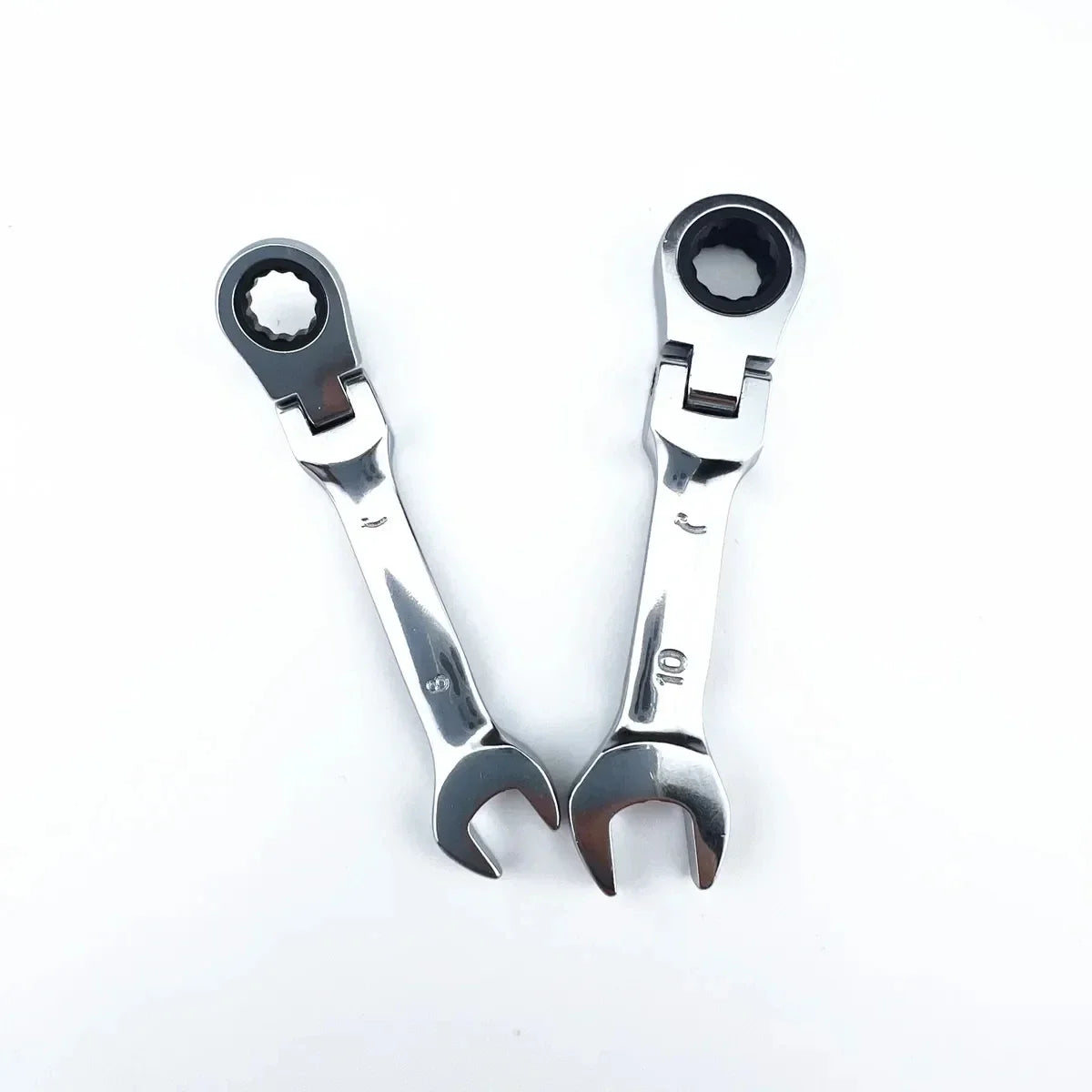 Mini Short Handle Ratchet Wrench With Movable Head Quick Dual-purpose Open End Wrench Hardware Tool Labor-saving Wrench