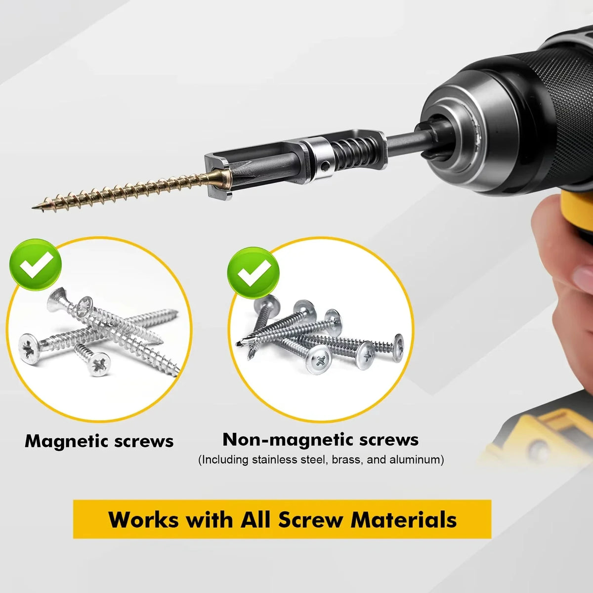 Screw Bit Holder Spring-Loaded Screw Holder Bit Retaining Adapter Tool Quick Release Attachment For Garage Repair Hardware Home