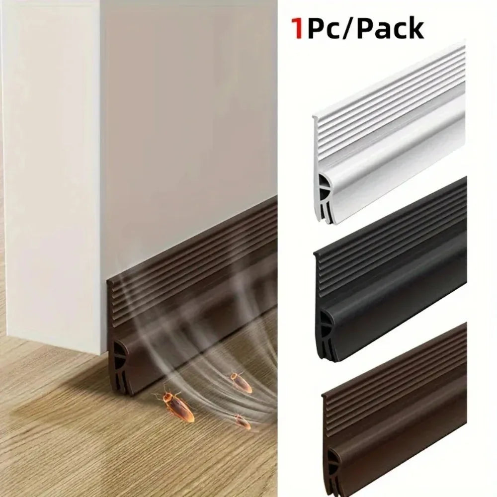 1M Door Bottom Sealing Strip Windproof Dust Stopper Rain Weatherstrip Noise Reduction Insulator Energy Saving Home Hardware Tool