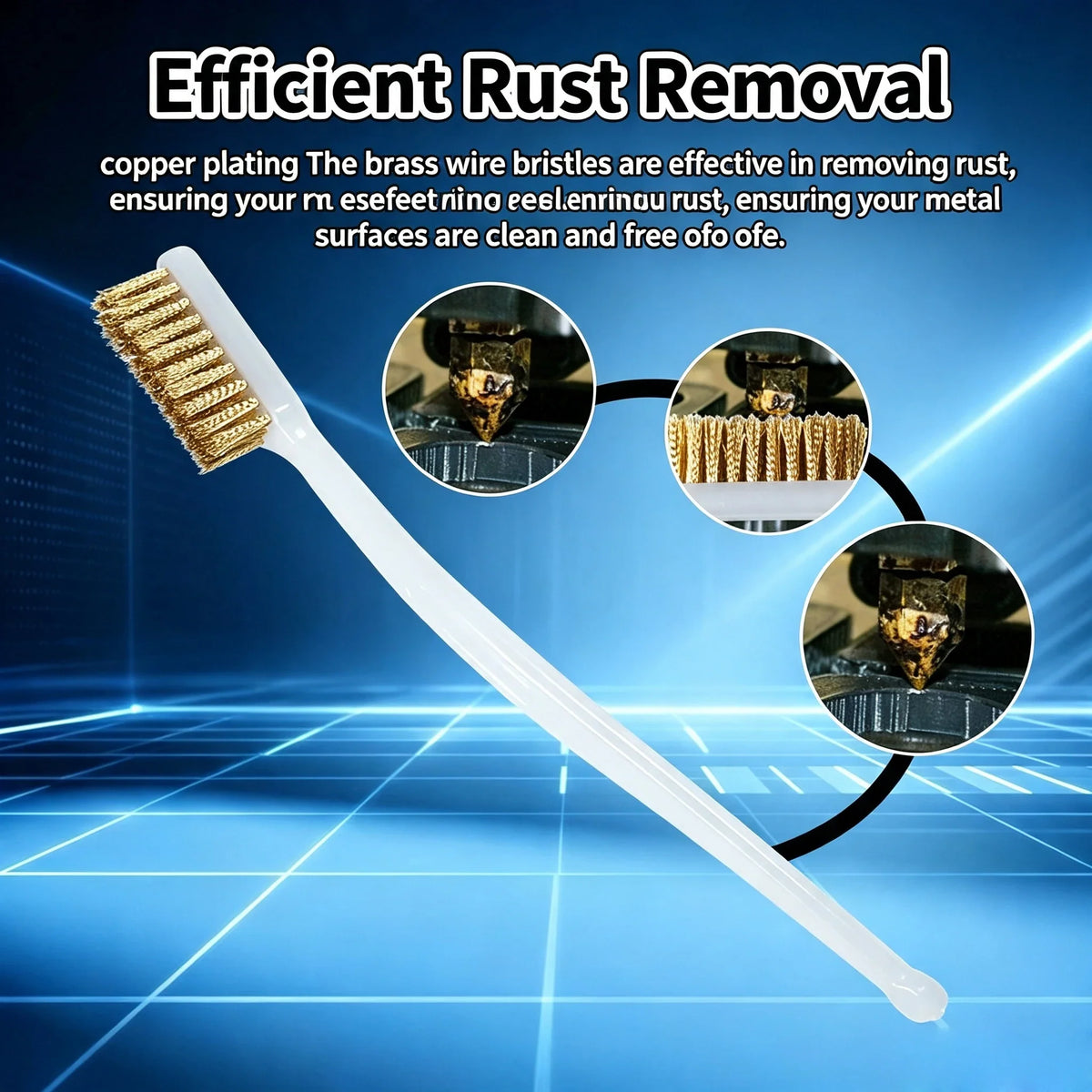 1/2/5/10Pcs Copper Plating Brass Wire Toothbrush Nozzle For 3D Printer Parts Ender 3 MK8 E3D Extruder Cleaner Tool Copper Brush