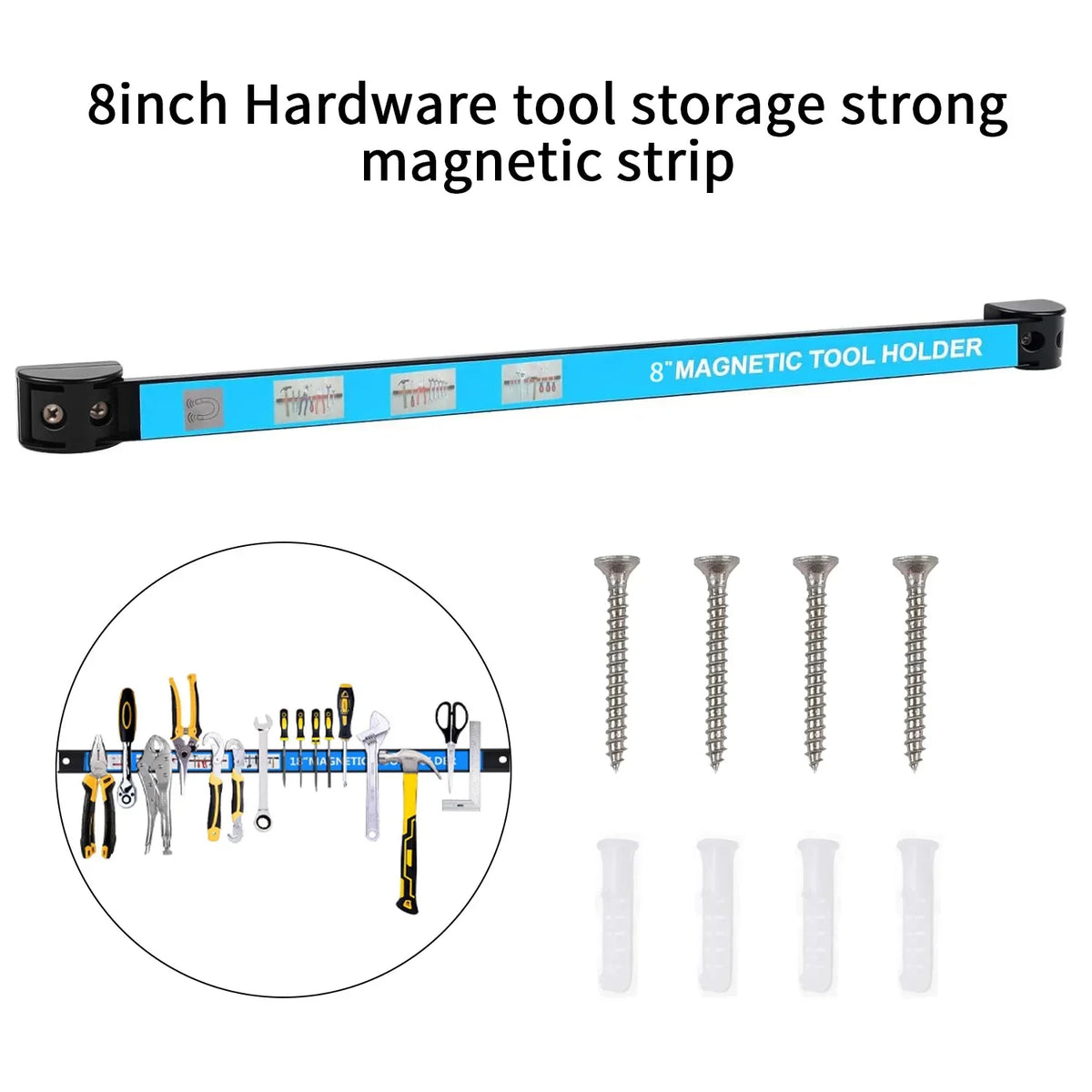 Magnetic Tool Holder Heavy-duty Magnet Tool Bar Long Strip Garage Workshops Hardware Storage Metal Organizer Rack For Workbench