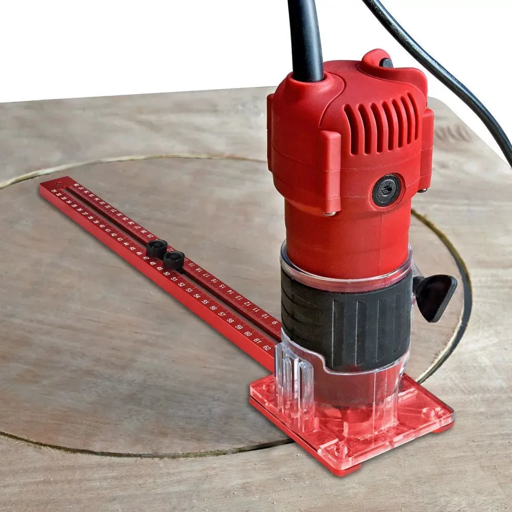3 in 1 Router Milling Groove Bracket, Radius Router Circle Cutting Jig,Aluminum Cabinet Hardware Jig for Woodworking