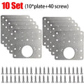 Stainless Steel Cabinet Door Hinge Repair Plate Cabinet Door Hinges Mounting Plate Kit with Screw Furniture Hardware Tools